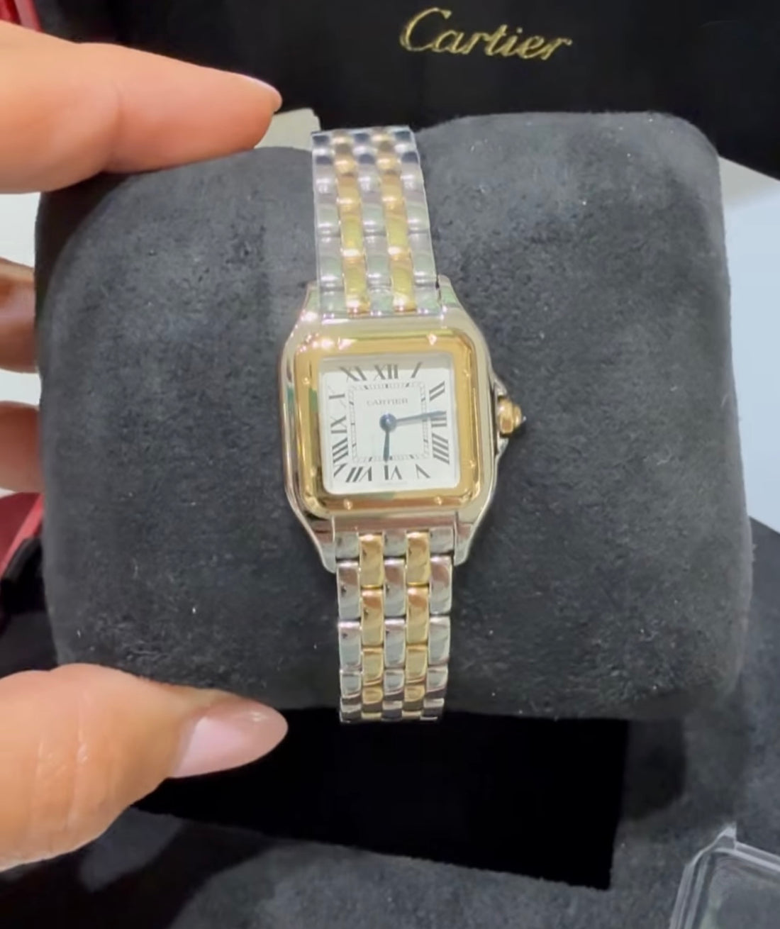Unworn Cartier Panthère de Cartier Small Model Two-Tone Quartz Watch Silvered Roman Dial (2026)