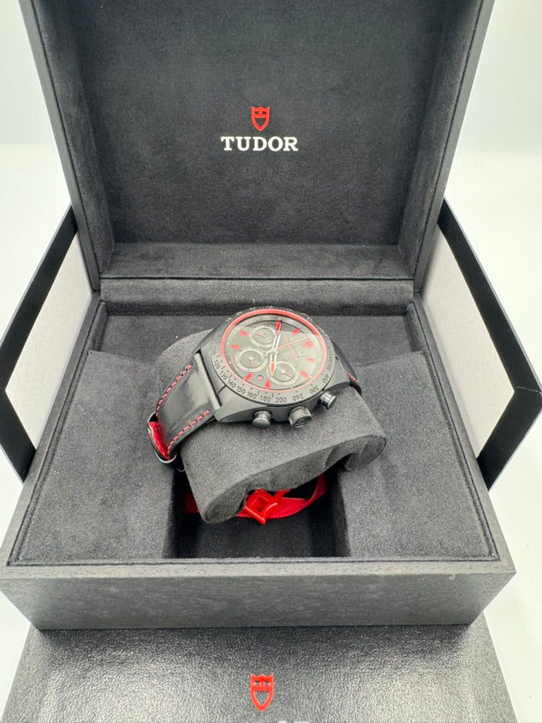 Unworn TUDOR Fastrider Blackshield 42000CR BLACK DIAL W/CARD