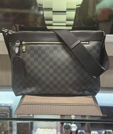 Pre-owned Louis Vuitton Black x Grey Damier Graphite Mick MM Messenger Crossbody Bag