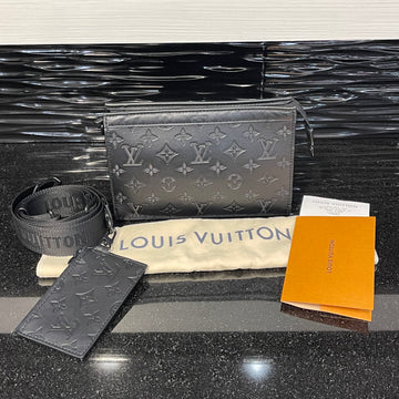 Pre-owned Louis Vuitton Gaston Wearable Wallet Shadow Noir