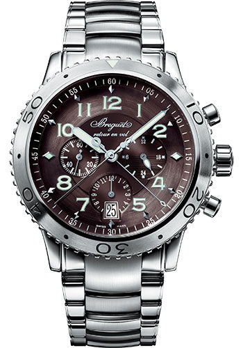 Breguet Type XXI Transatlantique Fly-Back Chronograph in Steel Watch - 3810ST/92/SZ9