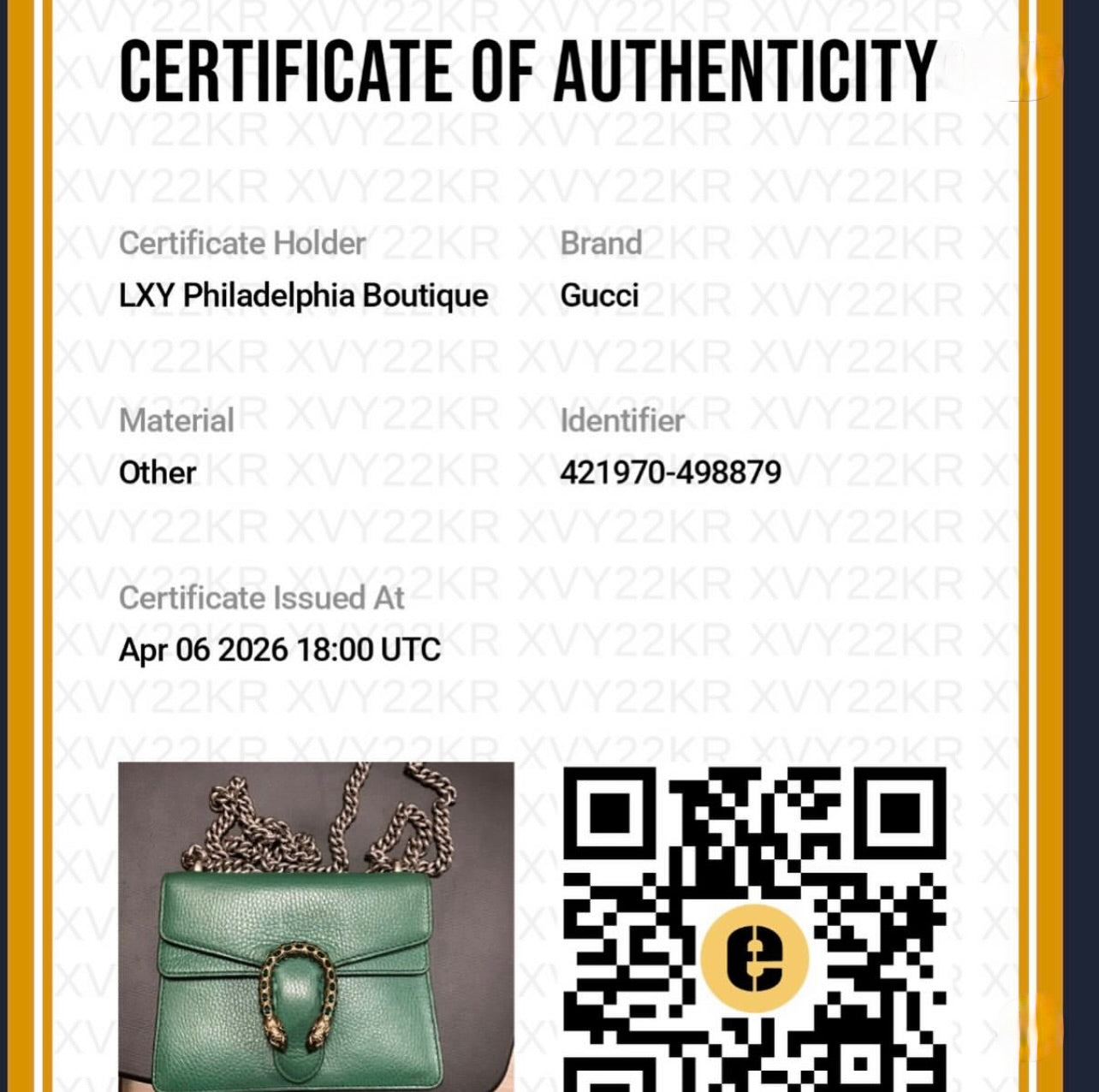Pre-owned Gucci Mini Dionysus Shoulder Bag in Emerald Green Calfskin (Model 421970)
