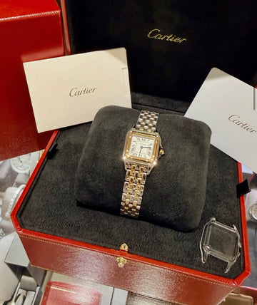 Unworn Cartier Panthère de Cartier Small Model Two-Tone Quartz Watch Silvered Roman Dial (2026)