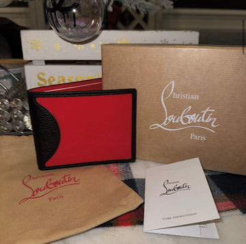 Pre-owned Christian Louboutin Coolcard Bifold Leather Wallet