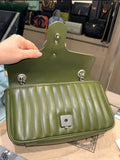 Pre-owned Gucci GG Marmont Matelasse Shoulder Bag in Army Green