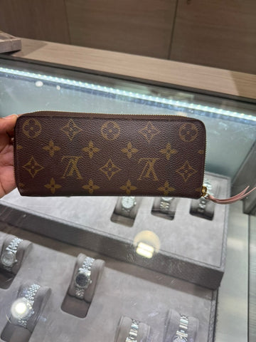 Pre-owned Louis Vuitton Clemence Wallet Rose Ballerine monogram CT1270 (2020)