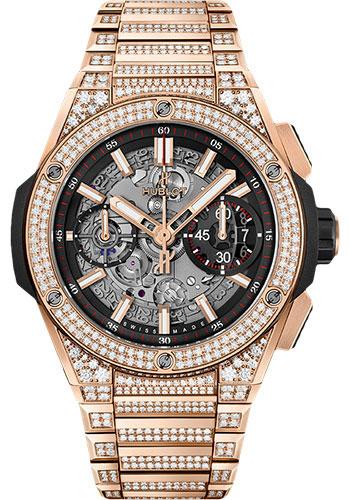 Hublot Big Bang Integral King Gold Pave Watch - 42 mm - Black Skeleton Dial-451.OX.1180.OX.3704