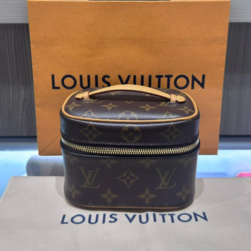Pre-owned Louis Vuitton Nice Mini Monogram Canvas Vanity Case