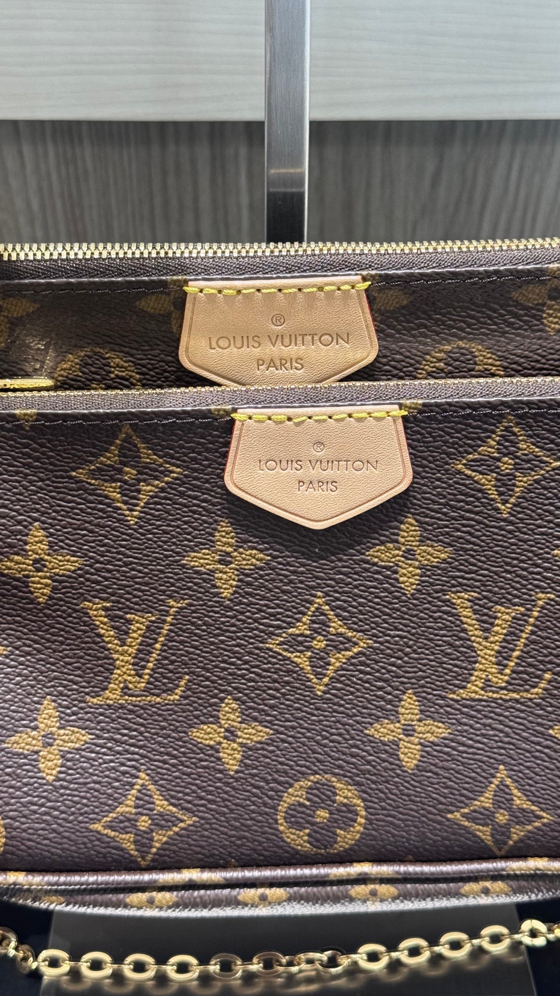 Pre-owned Louis Vuitton Multi Pochette Accessoires w/Light Pink Canvas Strap