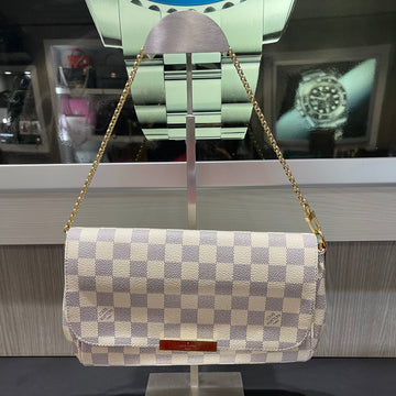 Pre-owned Louis Vuitton Favorite MM in Damier Azur