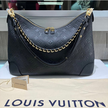 Unworn Louis Vuitton Boulogne GM Monogram Empreinte Black