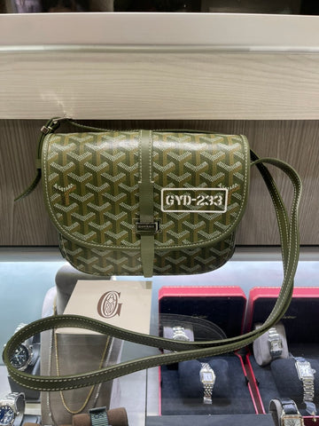 Pre-owned Goyard Limited Edition Khaki Belvedere PM