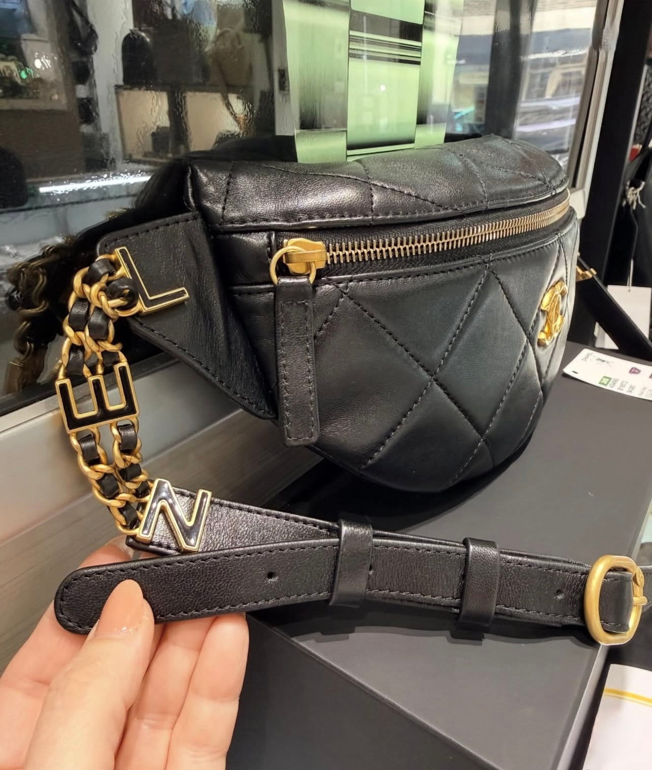 Pre-owned Chanel Quilted Waist Belt / Sling Bag 2024 Microchip