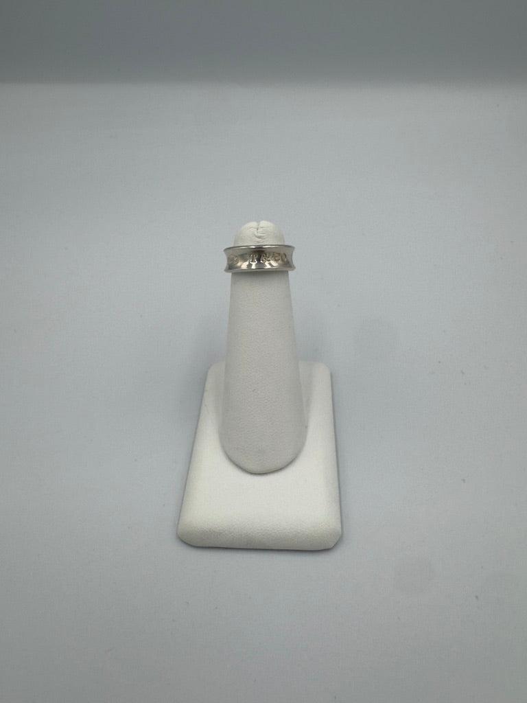 Tiffany & Co Sterling Silver 1837 Concave 1997 Ring size 4.25
