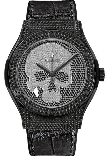 Hublot Classic Fusion Skull Black Full Pave Watch-511.ND.9100.LR.1700.SKULL