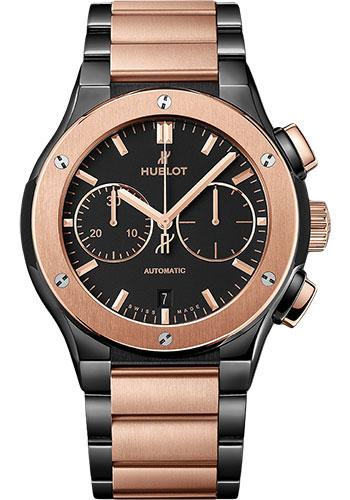 Hublot Classic Fusion Chronograph Ceramic King Gold Bracelet Watch - 45 mm - Black Dial-520.CO.1180.CO