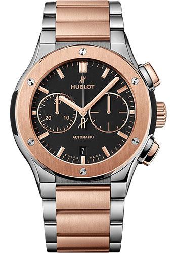 Hublot Classic Fusion Chronograph Titanium King Gold Bracelet Watch - 45 mm - Black Dial-520.NO.1180.NO