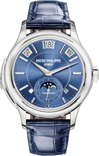 Patek Philippe Grand Complications Minute Repeater Tourbillon Perpetual Calendar White Gold Blue Dial - 5207G-001