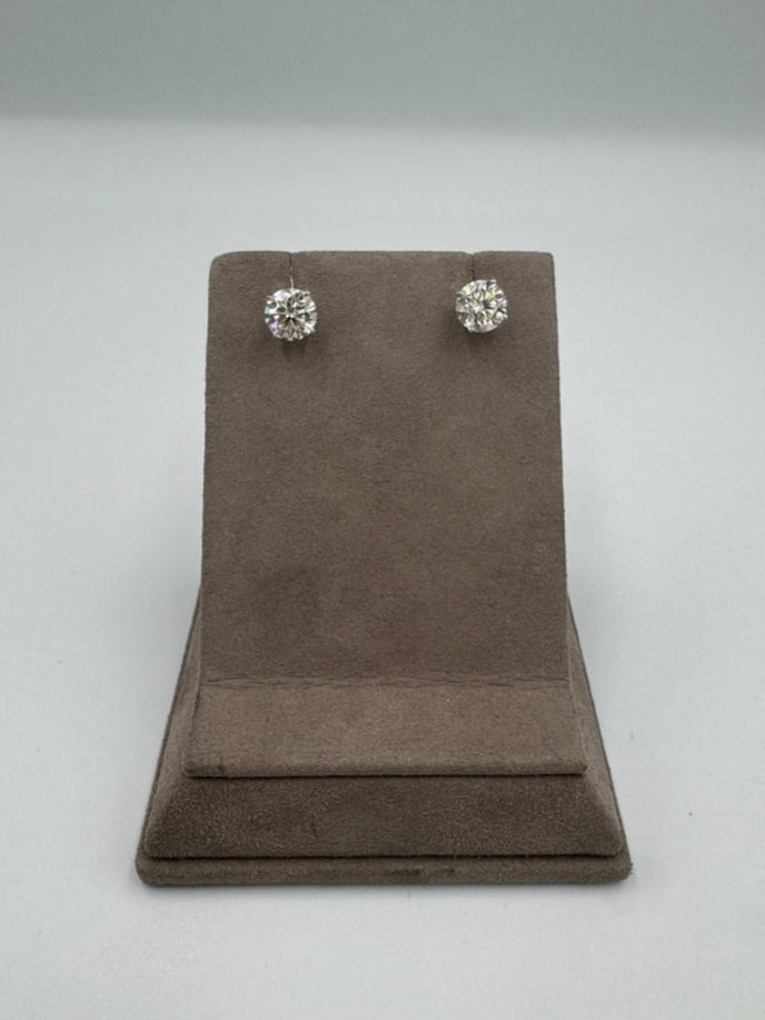 3.13 ctw Lab Grown Solitare Diamond Earrings