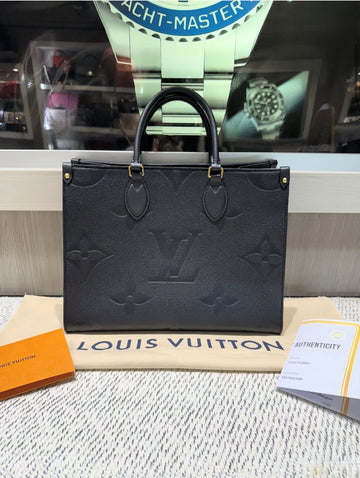 Preowned Louis Vuitton OntheGo MM Black Empreinte Tote