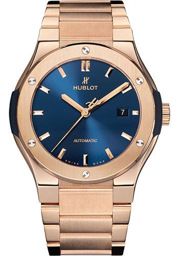 Hublot Classic Fusion Blue King Gold Bracelet Watch-568.OX.7180.OX