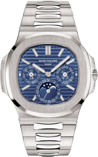 Patek Philippe Nautilus Perpetual Calendar White Gold Blue Dial 40 mm - 5740/1G-001