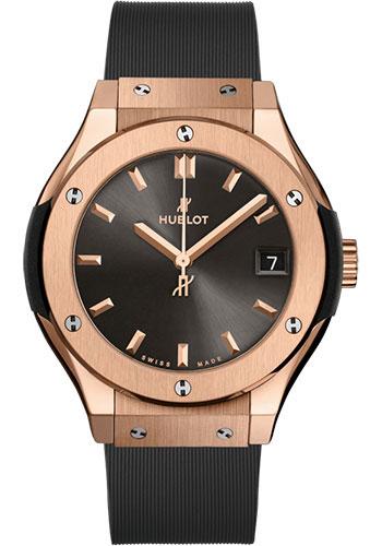 Hublot Classic Fusion Racing Grey King Gold Watch - 33 mm - Gray Dial - Gray Lined Rubber Strap-581.OX.7081.RX