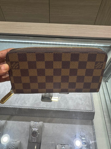 Pre-owned Louis Vuitton Zippy Damier Ebene Wallet SD3189 (2019) Monogram N41661