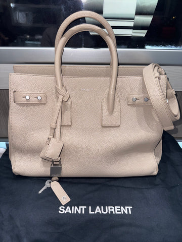 Pre-owned Saint Laurent Small Sac De Jour Souple Tote - light beige