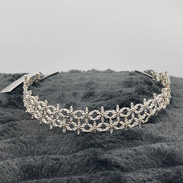 Sterling Silver CZ Tiara Headband | Cubic Zirconia | 30.2 grams (19.4 DWT)