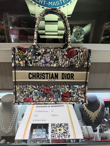 Pre-owned Christian Dior Medium Mille Fleur Book Tote (2020)