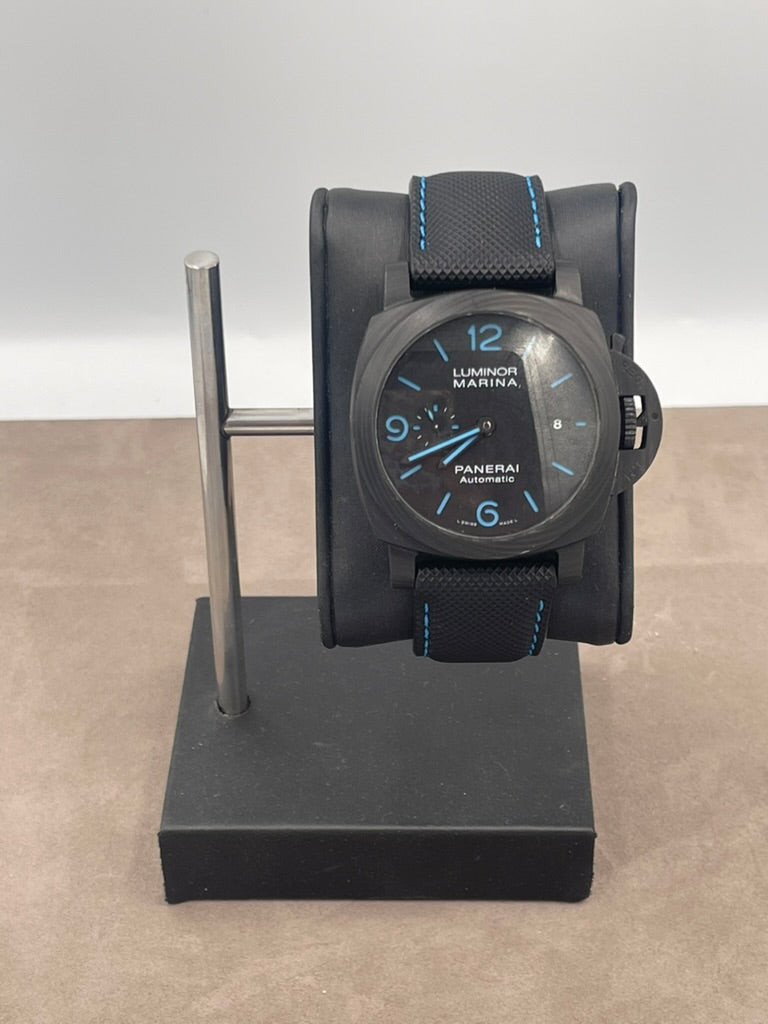 Pre-owned Panerai PAM01661 Luminor Marina Carbotech Automatic 44mm Black Dial Men's Watch 2023