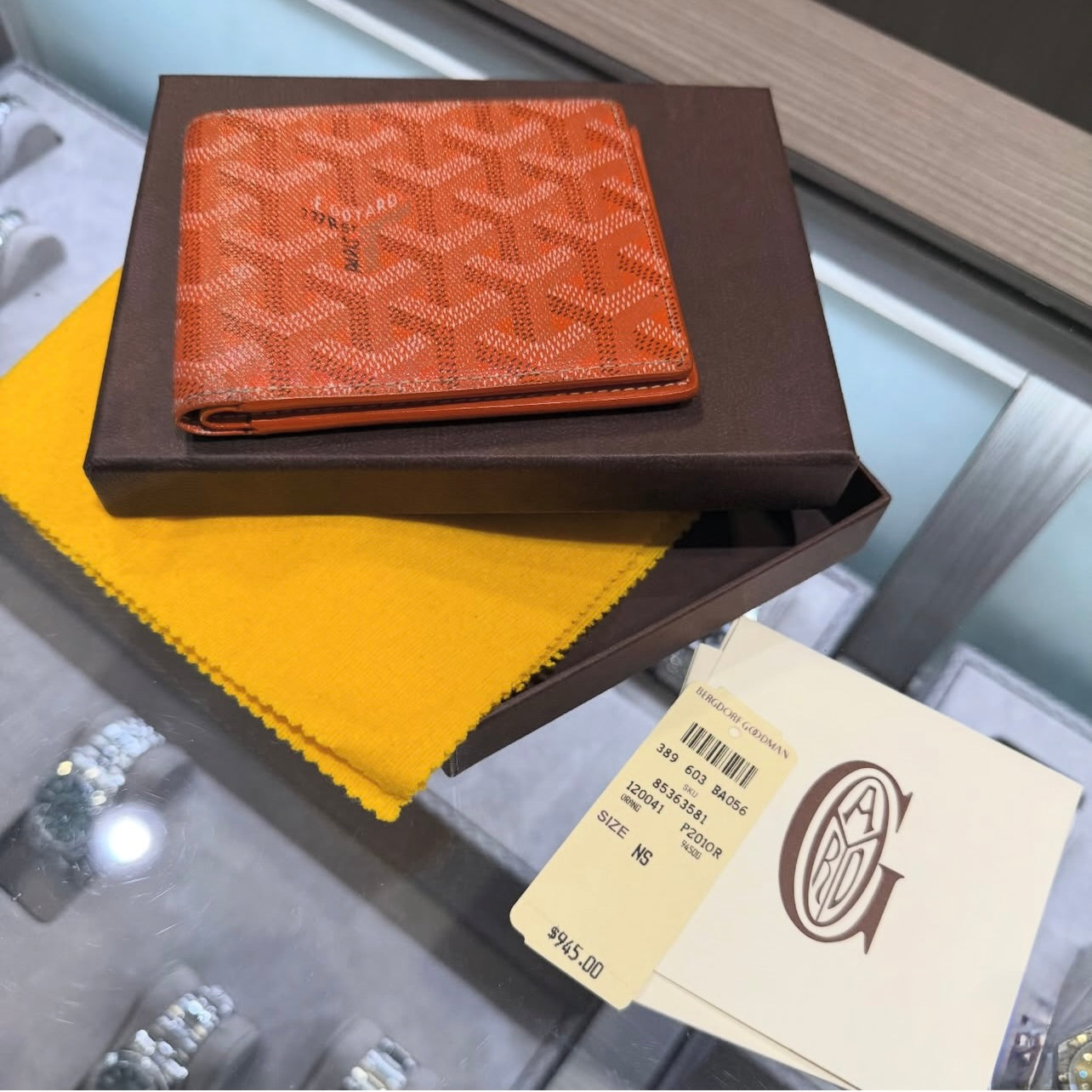 Pre-Owned Goyard Victoire Bifold Wallet Orange (2016)