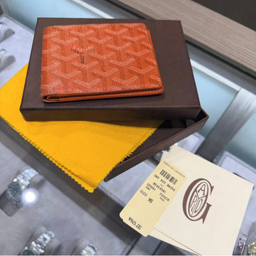 Pre-Owned Goyard Victoire Bifold Wallet Orange (2016)