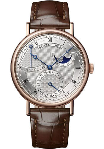 Breguet Classique 7137 - Rose Gold Case - Silver Dial - Brown Leather Strap - 7137BR/15/9VU