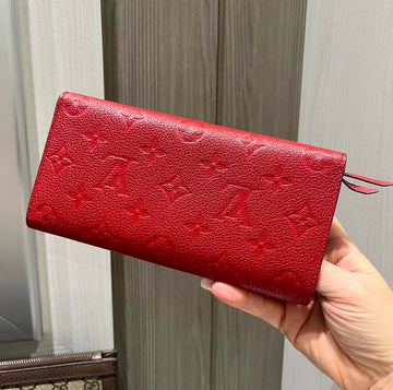 Pre-owned Louis Vuitton Red Empreinte Wallet - Josephine