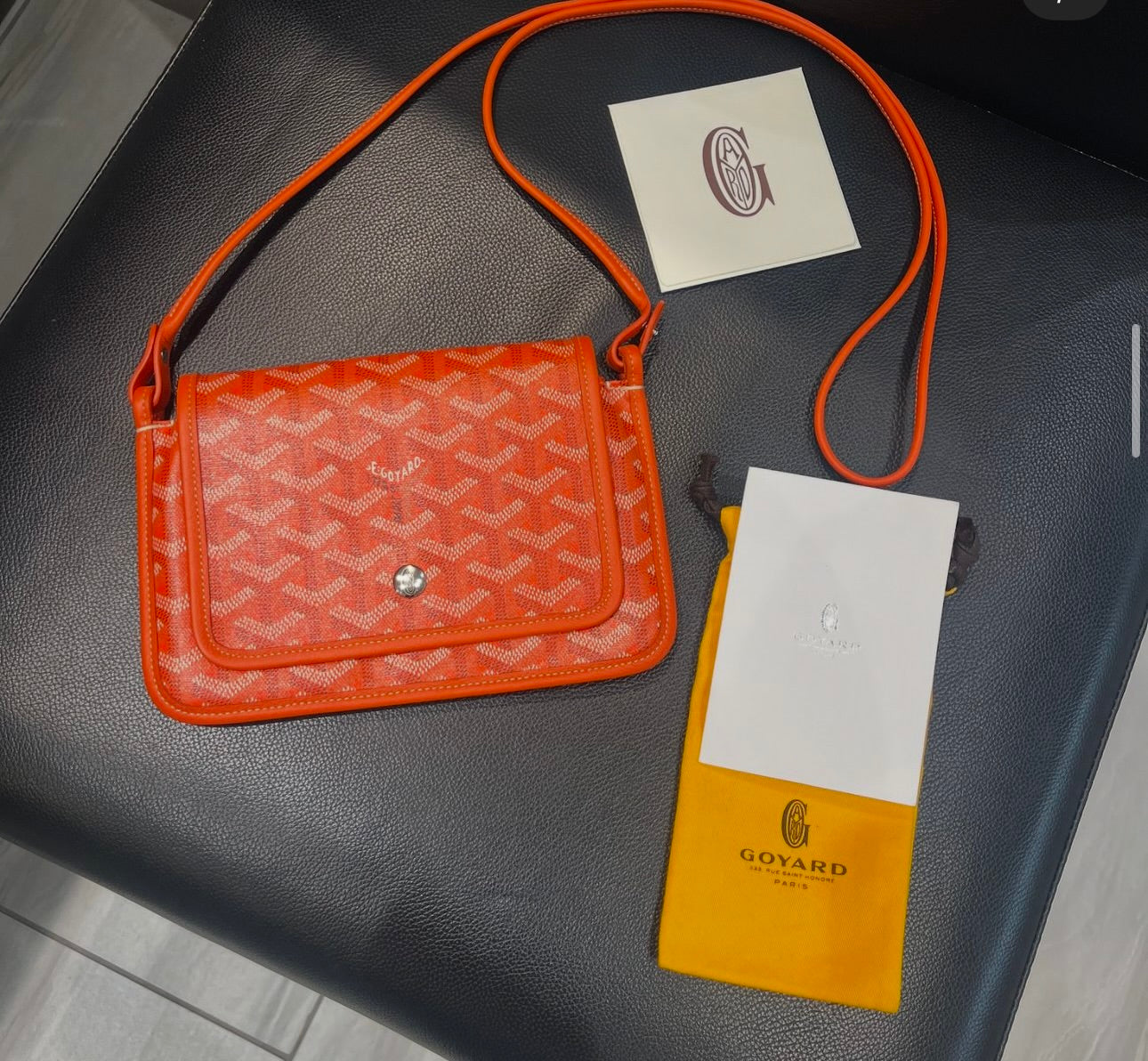 Unworn Goyard Plumet Orange Crossbody