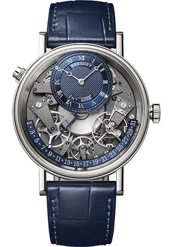 Breguet Tradition Quanti?me RŽtrograde 7597 - White Gold Case - Blue Dial - Leather Strap - 7597BB/GY/9WU