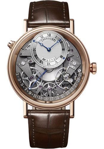 Breguet Tradition Quanti?me RŽtrograde 7597 - Rose Gold Case - Silver Dial - Brown Leather Strap - 7597BR/G1/9WU