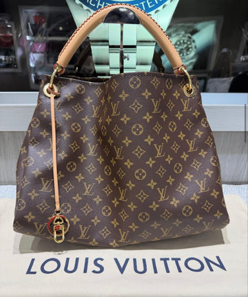 Pre-owned Louis Vuitton Artsy Hobo Bag MM Brown Monogram Canvas