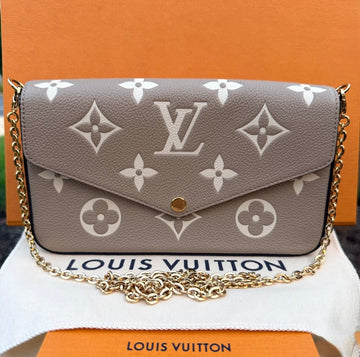 Pre-Owned Louis Vuitton Pochette Félicie Monogram Empreinte – Tourterelle (Turtledove)