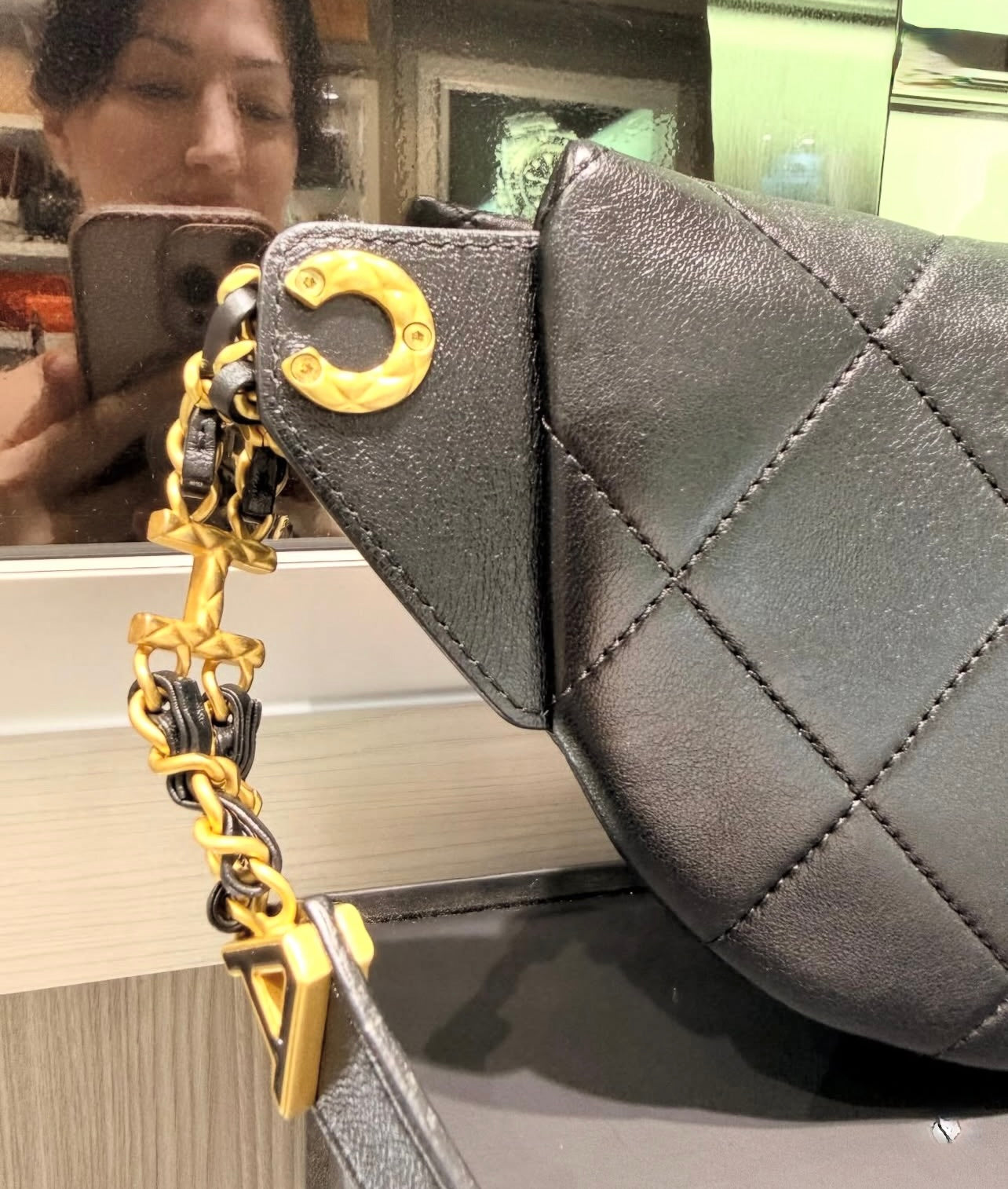 Pre-owned Chanel Quilted Waist Belt / Sling Bag 2024 Microchip