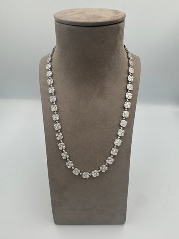 14k White Gold Diamond Necklace