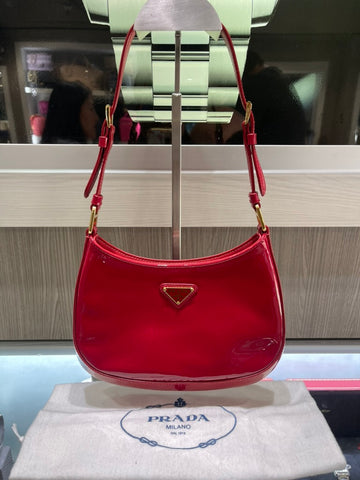 Pre-Owned Prada Cleo Bag Red Patent Leather