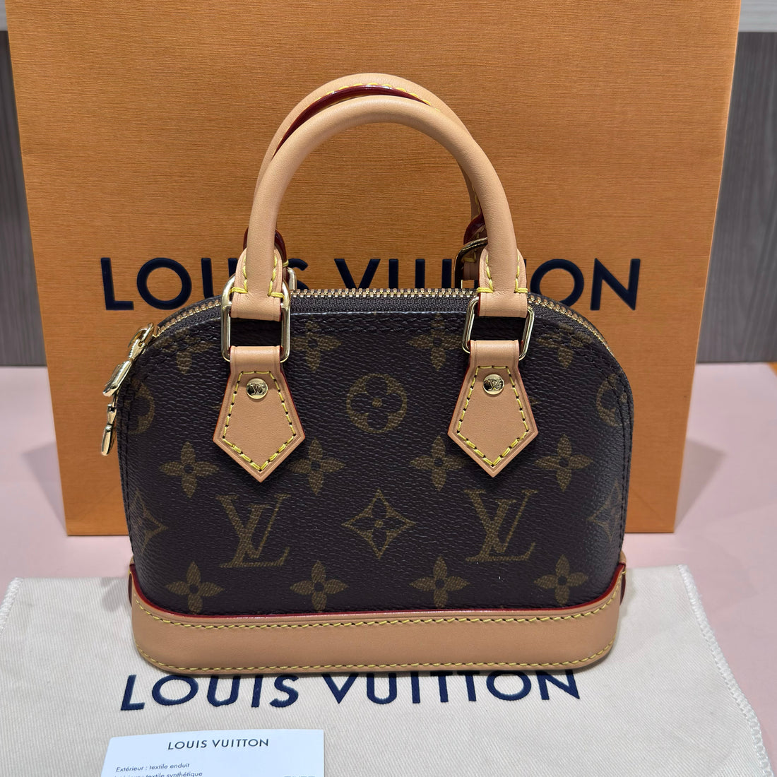 Unworn Louis Vuitton Nano Alma Monogram Canvas Crossbody Bag