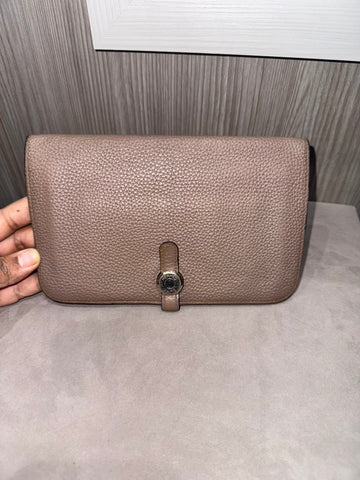 Pre-owned Hermes Dogon Duo Taupe Clemence (2016)