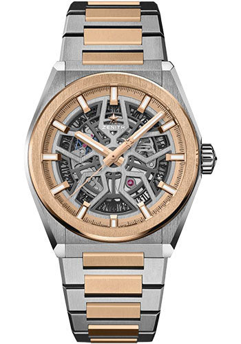 Zenith Defy Classic Watch - Titanium And Rose Gold - Openworked Dial - Titanium & Rose Gold Bracelet - 87.9001.670/79.M9001