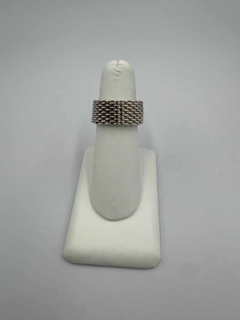 Tiffany & Co Somerset Mesh Weave Ring in Sterling Silver size 6