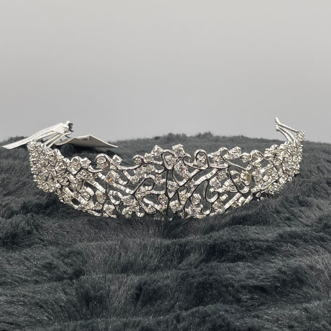 Sterling Silver CZ Tiara Headband | Cubic Zirconia | 48.2 grams (31.0 DWT)