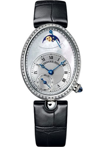 Breguet Reine de Naples 8908 - White Gold Case - Mother-Of-Pearl Dial - Black Leather Strap - 8908BB/52/964/D00D3L